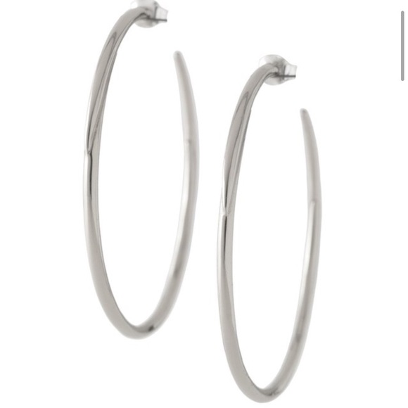 :: S&D Signature SIlver Hoops Sterling Silver - Picture 2 of 5